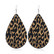 Korvakorut, PAPARAZZI|Large Wooden Leopard Earrings