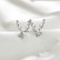 Joulukorvakorut, Stylish Reindeer Earrings in Silver