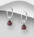 Hopeiset korvarenkaat, CZ Huggie Hoops with Red Teardrop