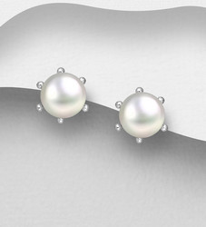 Hopeanapit, PREMIUM COLLECTION|Freshwater Pearl Earstuds