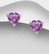 Hopeanapit, PREMIUM COLLECTION|Amethyst Heart Earstuds