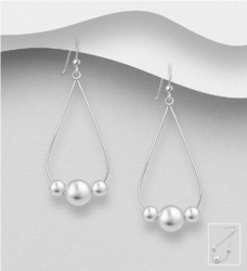 Hopeakorvakorut, PREMIUM COLLECTION|Minimalistic Teardrop Earrings