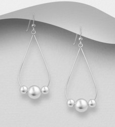 Hopeakorvakorut, PREMIUM COLLECTION|Minimalistic Teardrop Earrings