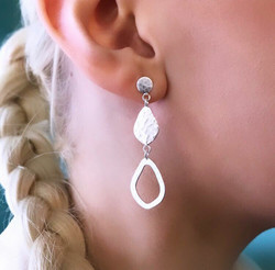 Hopeakorvakorut, PREMIUM COLLECTION|Minimalistic Asymmetrical Earrings