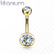 Napakoru, Mini Implant Grade Titanium Double Crystal in Gold