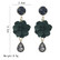 Korvakorut, FRENCH RIVIERA|Gorgeous Flower Earrings in Green