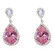 Juhlakorvakorut, ROMANCE|Classic Teardrop Earrings with Pink CZ