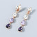 Korvakorut, FRENCH RIVIERA|Long Teardrop Earrings in Purple