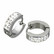 Kirurginteräsrenkaat, Huggie Crystal Steel Hoop Earrings