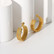 Kirurginteräsrenkaat, FRENCH RIVIERA|Wide Twine Gold Steel Hoops