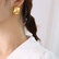 Kirurginteräsrenkaat, FRENCH RIVIERA|Large Matte Gold Steel Hoops