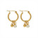 Kirurginteräsrenkaat, FRENCH RIVIERA|Gold Steel Hoops with Pearls