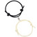 Rannekoru, Black & White Couple Bracelet with Ball -rakkauskoru
