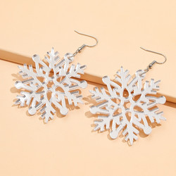 Joulukorvakorut, Large Silver Snowflake