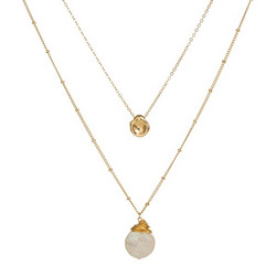 Kerroskaulakoru, FRENCH RIVIERA|Parisian Pearl Layer Necklace in Gold