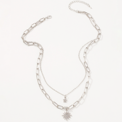 Kerroskaulakoru, FRENCH RIVIERA|Shiny Star Necklace in Silver