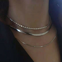 Kerroskaulakoru, FRENCH RIVIERA|Multi Layer  Necklace in Silver