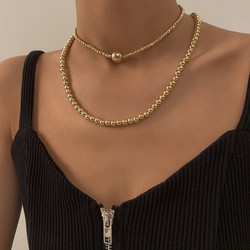 Kaulakorusetti, FRENCH RIVIERA|Gold Pearl Necklace Set