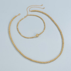 Kaulakorusetti, FRENCH RIVIERA|Gold Pearl Necklace Set