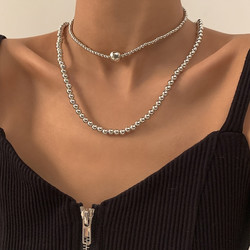 Kaulakorusetti, FRENCH RIVIERA|Silver Pearl Necklace Set