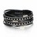 Rannekoru, FRENCH RIVIERA|Leatherette Bracelet in Black