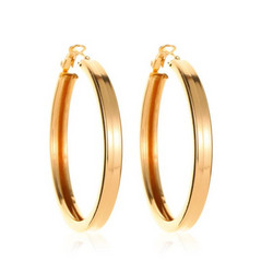 Korvarenkaat, FRENCH RIVIERA|Emily Flat Hoops in Gold