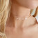 Kirurginteräskorusetti, FRENCH RIVIERA|Rosegold Choker Necklace Set