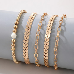 Rannekorusetti, FRENCH RIVIERA|Boho Gold Bracelet Set