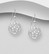 Hopeakorvakorut, PREMIUM COLLECTION|Round Flower Lace Earrings