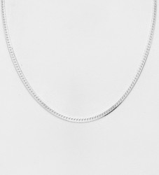 Hopeaketju, Silver Flat Snake Chain 45cm -litteä käärmeketju