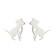 Kirurginteräsnapit, Steel Sitting Dog Earstuds -koiranapit