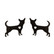 Kirurginteräsnapit, Dog Earstuds in Black -koiranapit
