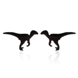 Kirurginteräsnapit, Steel Dinosaur Earstuds in Black -dinosaurusnapit