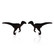 Kirurginteräsnapit, Steel Dinosaur Earstuds in Black -dinosaurusnapit