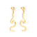 Kirurginteräskorvakorut, Steel Snake Earrings in Gold