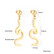 Kirurginteräskorvakorut, Steel Snake Earrings in Gold