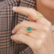 Sormus, BOHM PARIS|Bague Luce -dorée avec jaspe vert