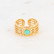 Sormus, BOHM PARIS|Bague Anaïs -dorée avec amazonite
