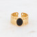 Sormus, BOHM PARIS|Bague Maillée -dorée avec onyx