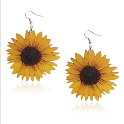 Korvakorut, FRENCH RIVIERA|Large Sunflower Earrings