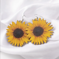 Korvakorut, FRENCH RIVIERA|Large Sunflower Earrings