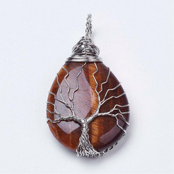 Luonnonkiviriipus, NATURE COLLECTION|Tiger Eye with Tree of Life