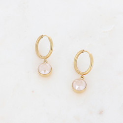 Korvakorut, BOHM PARIS|Boucles Silas avec crystal ivory cream -dore