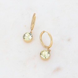 Korvakorut, BOHM PARIS|Boucles Silas avec crystal jaune -dore