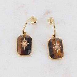 Korvakorut, BOHM PARIS|Boucles Mylène -oeil de tigre