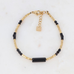 Rannekoru, BOHM PARIS|Bracelet Elody -agate noire