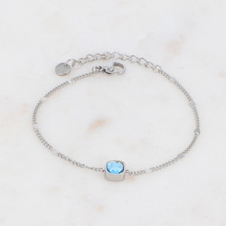 Rannekoru, BOHM PARIS|Bracelet Amael Rhodium -aquamarine
