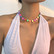 Kaulakoru, FRENCH RIVIERA|Colourful Summer Heart Necklace