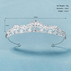 Tiara ROMANCE|Luna -koristeellinen tiara (hopea & ruusukulta)
