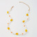 Kaulakoru, FRENCH RIVIERA|Joy -keltainen kukkakaulakoru helmillä